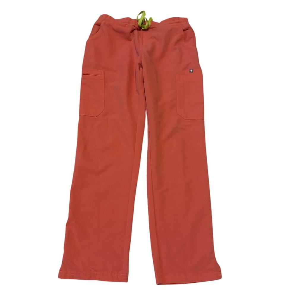 FIGS Kade Cargo Scrub Pants – Hot Coral (Limited Edition) – Size Small